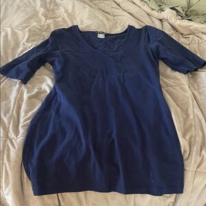 VENUS Deep Blue V-Neck Tee